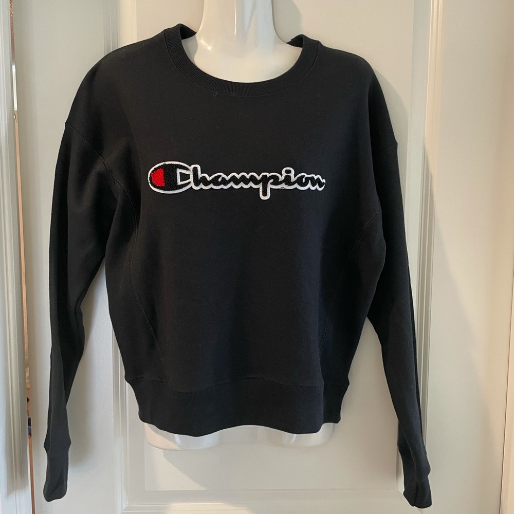 Champion Pullover Sweatshirt Black XS Reverse Crew - Picture 1 of 7